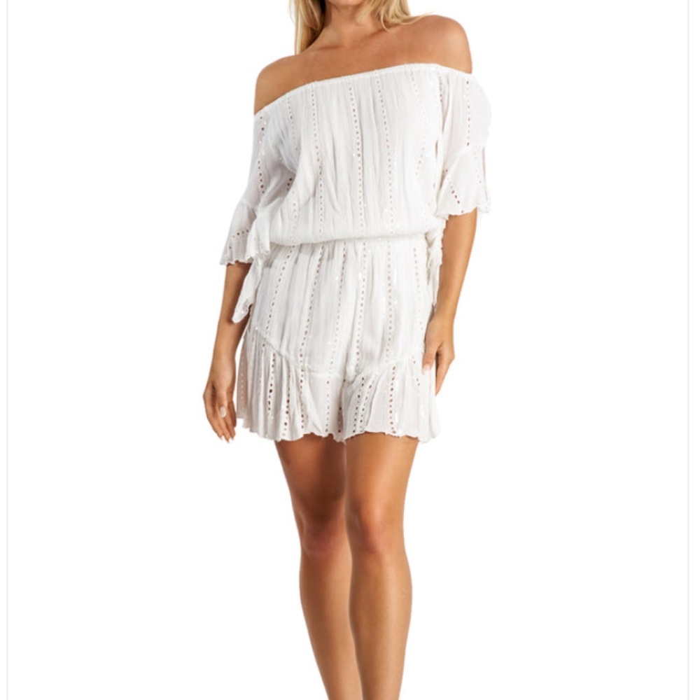 Off Shoulder Mini Beach Romper